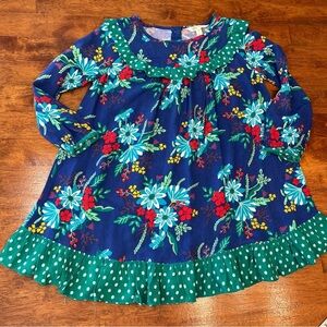 Matilda Jane blue green red floral twirl dress size 6